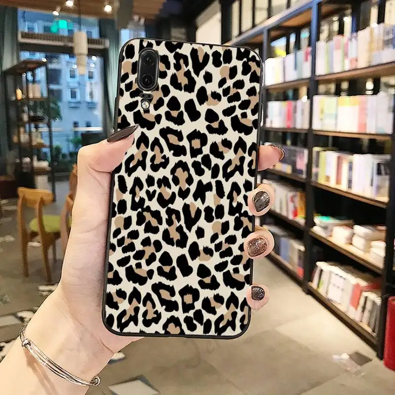 

Leopard print aesthetics painting coque cover funda Phone Case For Huawei honor Mate P 10 20 30 40 Pro 10i 9 10 20 8 x Lite