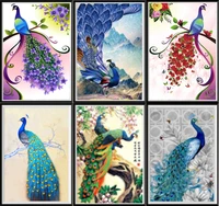 5d diy diamond making animal peacock pictures diamond embroidery cross stitch kit handmade gifts home decoration