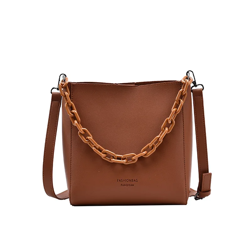 

Hong Kong Style Retro Small Bag Female Bag 2021 Popular New Trendy Fashion Bucket Shoulder Messenger Bag
