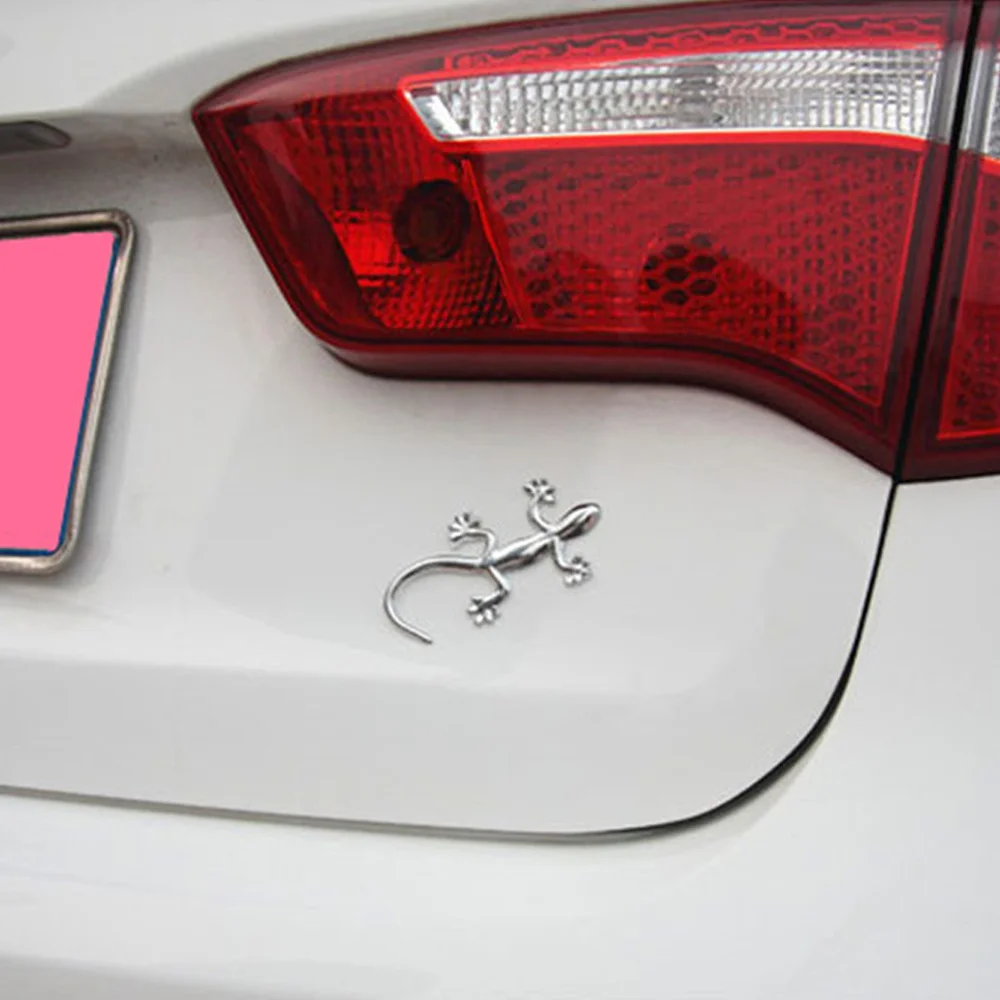 Металлическая 3d-наклейка Ящерица Геккон Женская эмблема для украшения