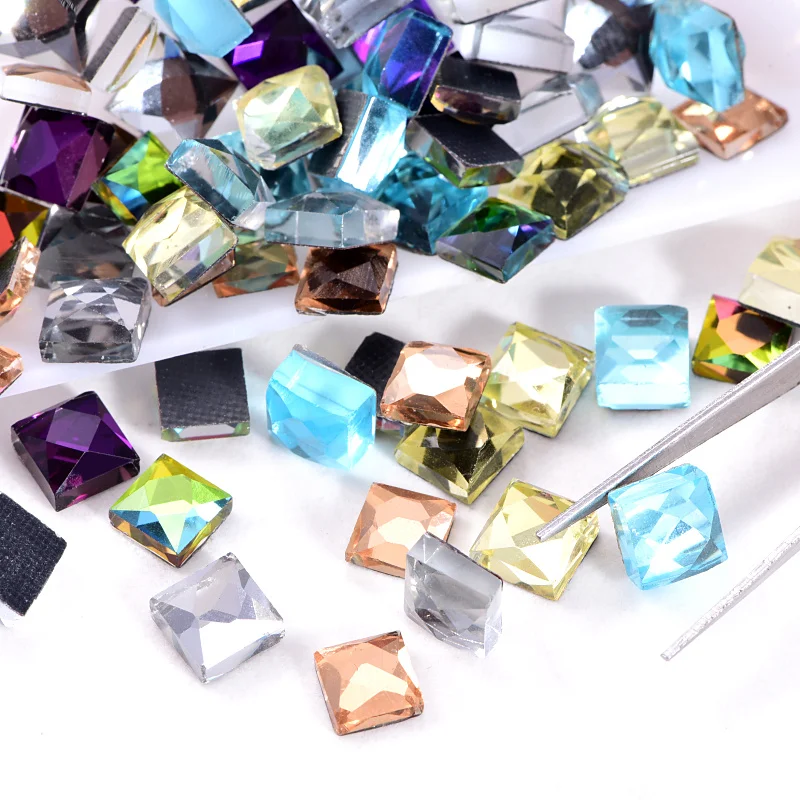 Стразы акриловые квадратной формы 6 мм 100 шт.|Стразы| |