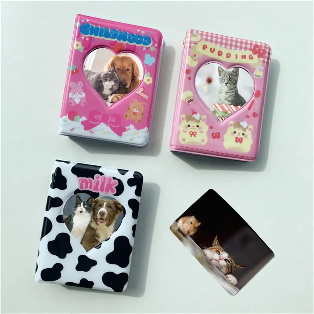 

Photo Pouch Fashion Practical Nice-looking Compact Heart Hollow Photo Bag for Home Photo Storage Bag Photo Album
