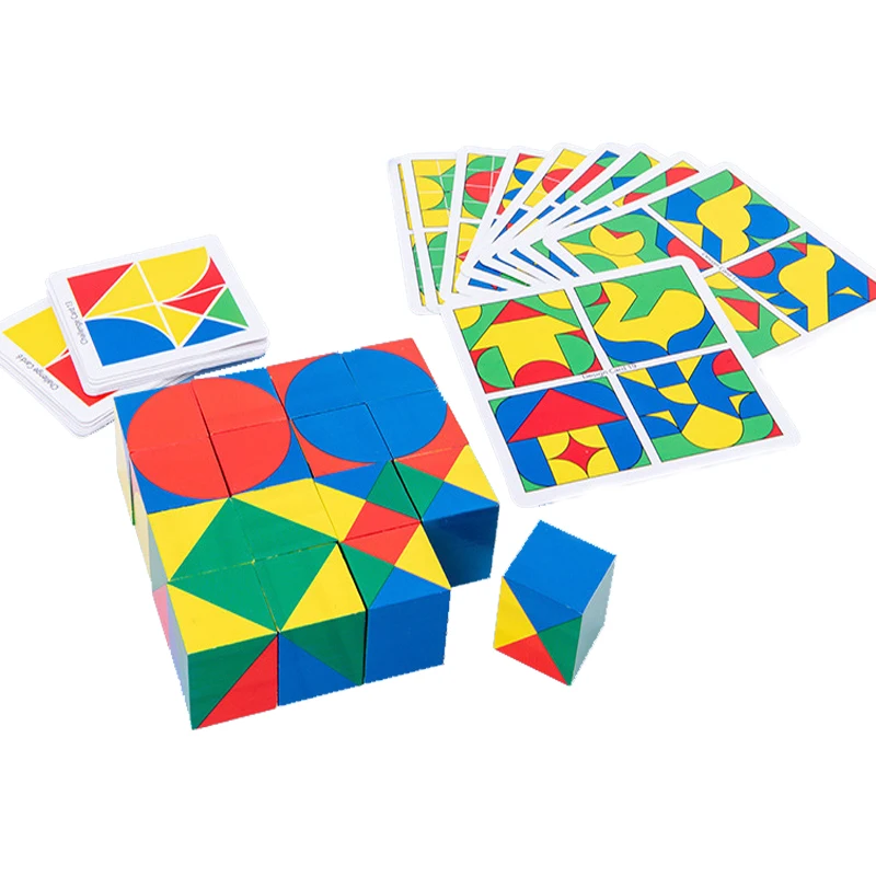 Детский деревянный куб сделай сам космическая логическая игра строительные