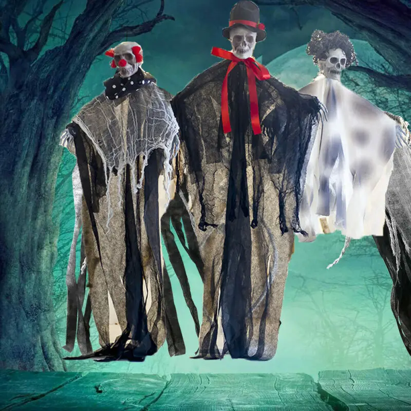Скелет Хэллоуин висячий Призрак с рукой страшный дом привидениями реквизит