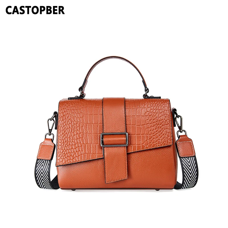 

Women's Vintage Handbags Top Handle Shoulder Bags Cow Genuine Leather Ladies Crossbody Purse Famous Brand High Quality Embossed