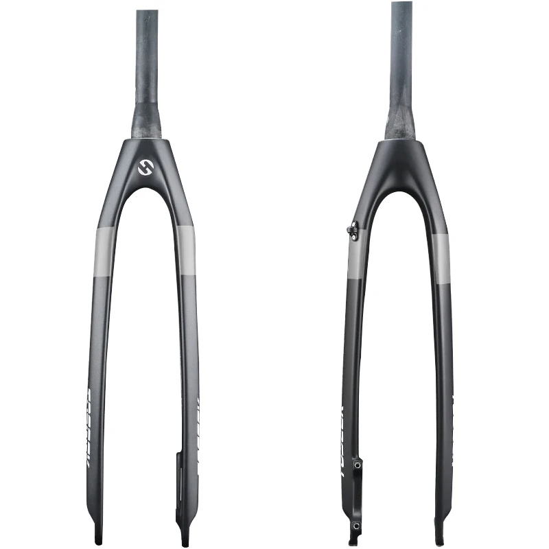 Велосипедная вилка TOSEEK из углеродного волокна коническая жесткая для дисковых
