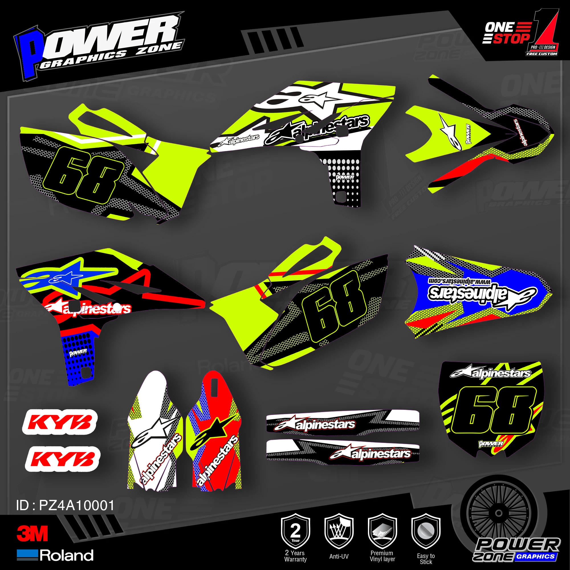 Персонализированные графические фоны PowerZone Team наклейки 3M Набор наклеек для YAMAHA