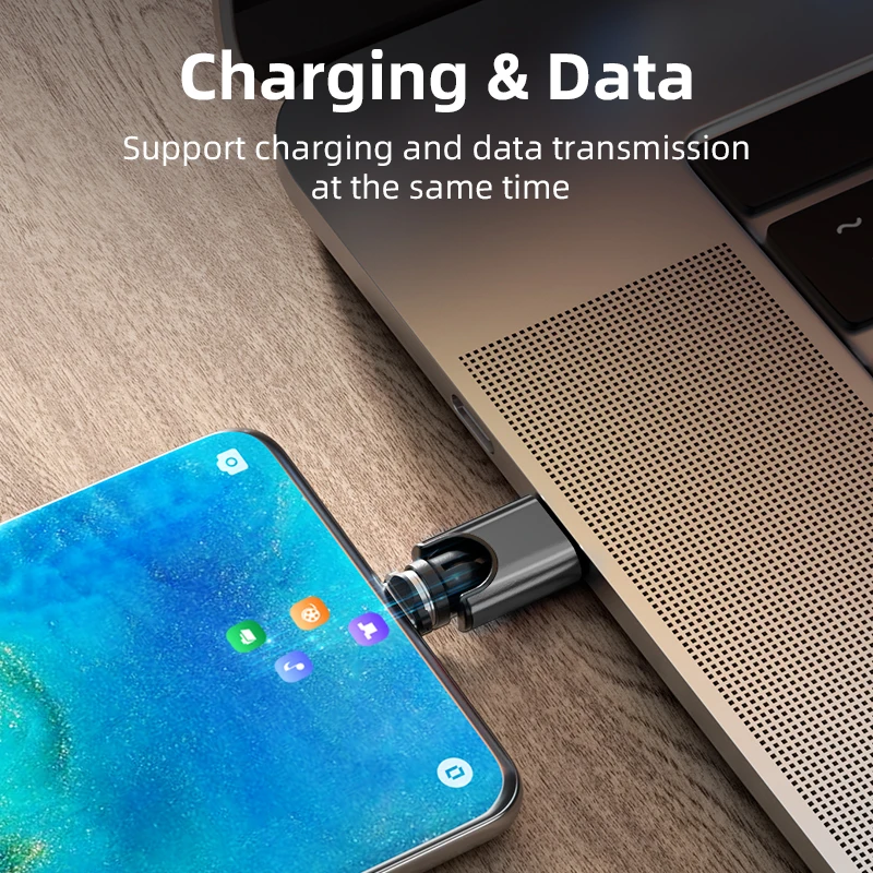 AUFU Magnetic Charger Quick Charge Data Transfer Mobile Phone Charging Micro Type C Usb Charger for iPhone Devices 540 Rotate
