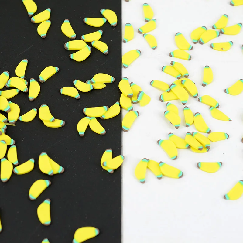 100 г/лот Полимерная глина семена банана разбрызгивает прекрасный конфетти для