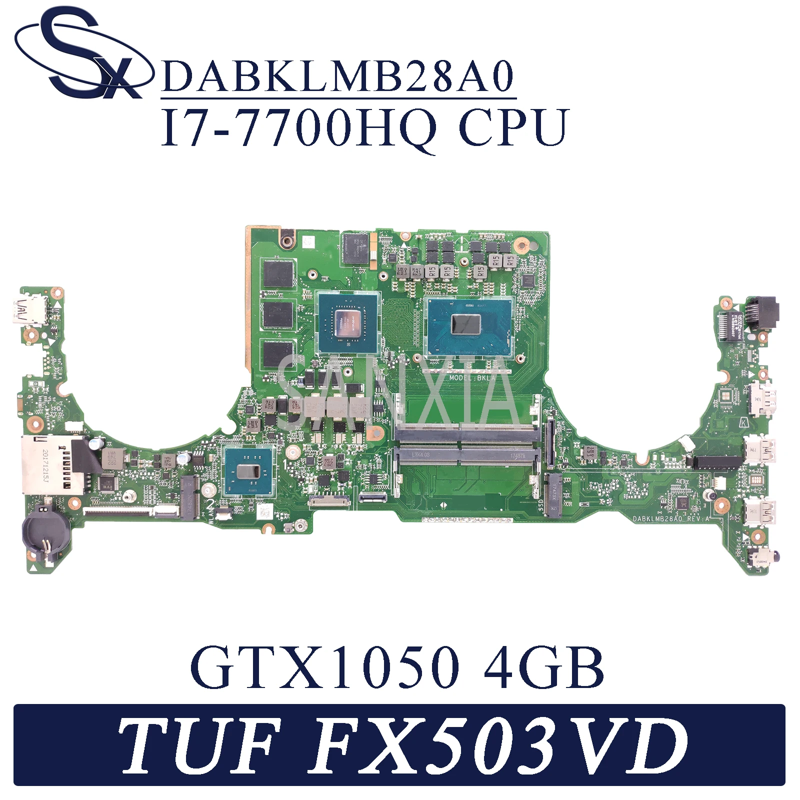 Материнская плата KEFU DABKLMB28A0 для ноутбука ASUS TUF Gaming FX503VD оригинальная материнская |