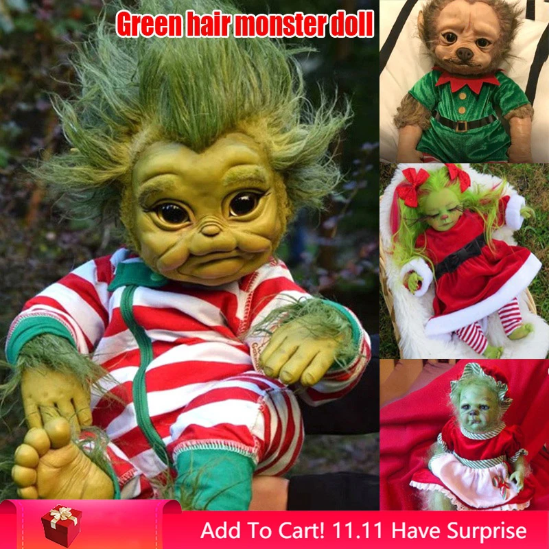 Новорожденный зеленый монстр игрушка реалистичные Мультяшные игрушки