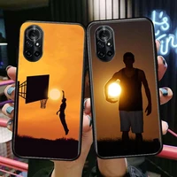 basketball enthusiast clear phone case for huawei honor 20 10 9 8a 7 5t x pro lite 5g black etui coque hoesjes comic fash desi