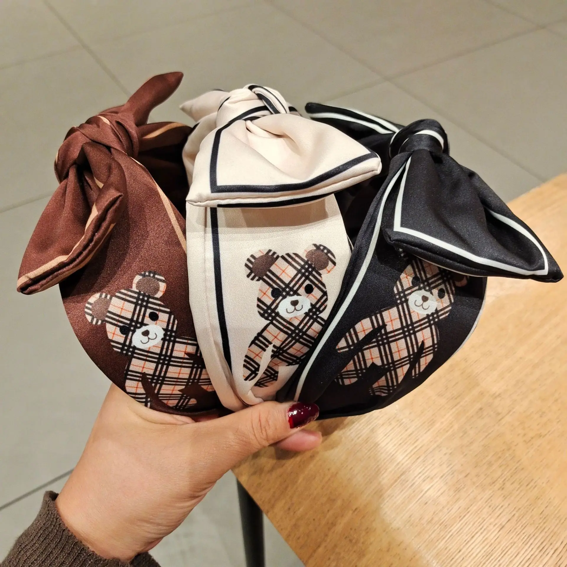 

Women Knotted Bow Cartoon Headband Korean Simple Rabbit Ears Hair Band Wide Side Hairpin Sports Headbands
