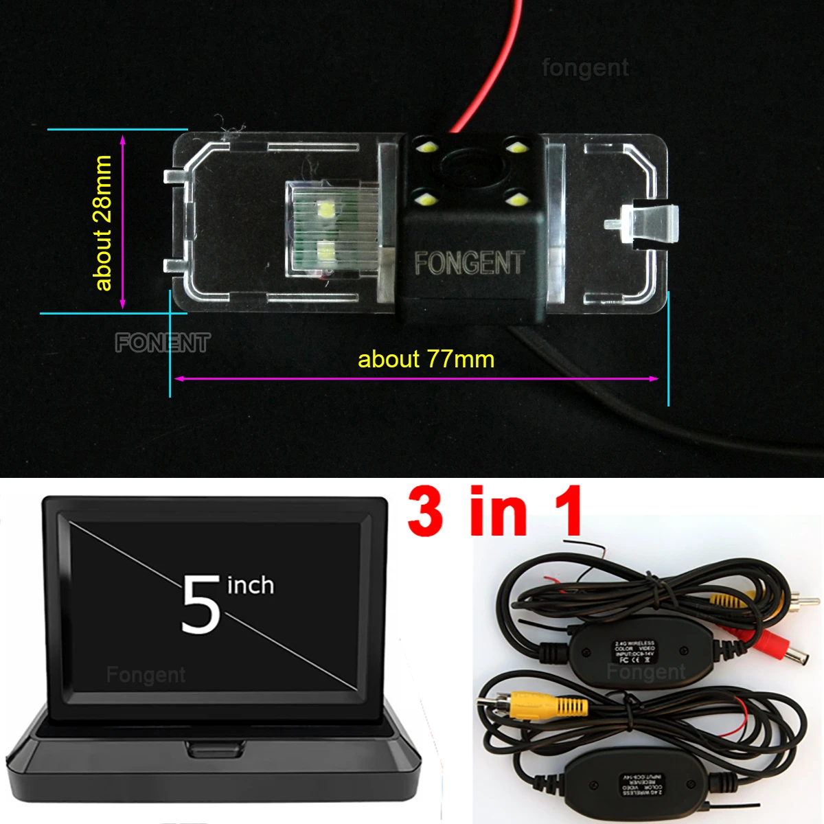 8008-Z2-50-AV Автомобильная обратная камера парковка " монитор для VW B7 Amaro Volkswagen VW Passat CC B6 Polo Хэтчбек Гольф Jetta Magotan Bora Scirocco - Название цвета: 8008-Z2-50-AV