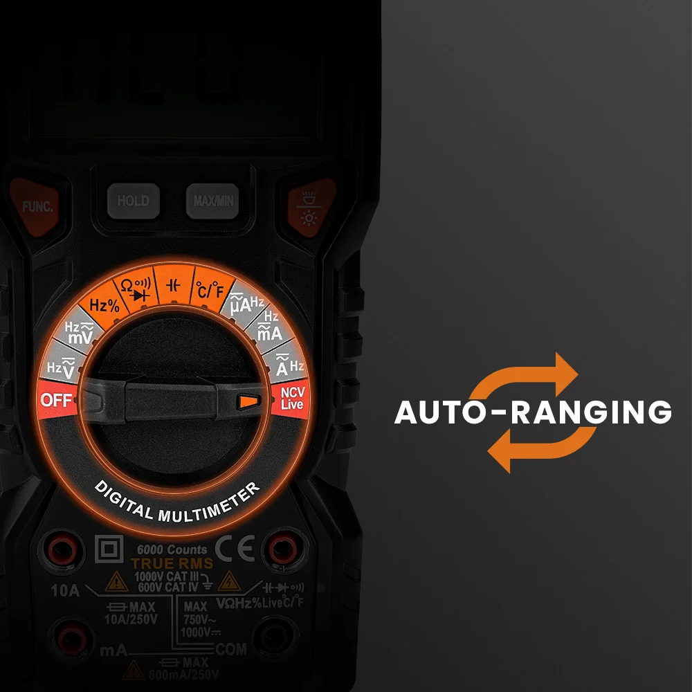 Цифровой мультиметр TRMS автоматический ампервольтметр с функцией быстрого и