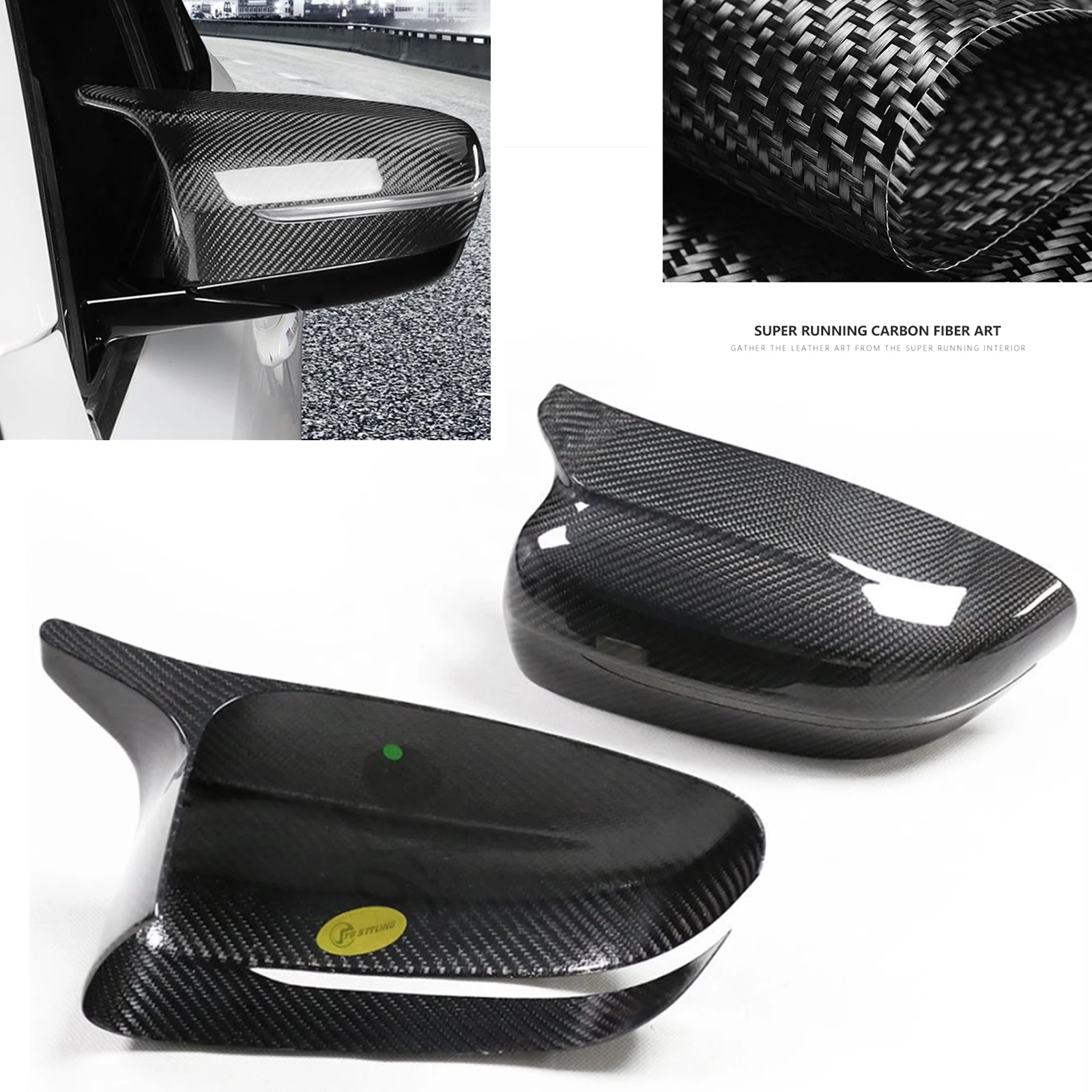 

For BMW 3 Series 2020-2021 Mirror Cover Real Carbon Fiber Exterior Car Window Side Door Rear View Case Caps Reverse Shell Add On