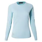 Женская уличная спортивная футболка Jeansian UPF50 +, футболка, футболка с длинным рукавом, Солнцезащитная пляжная летняя футболка светло-голубого цвета SWT246