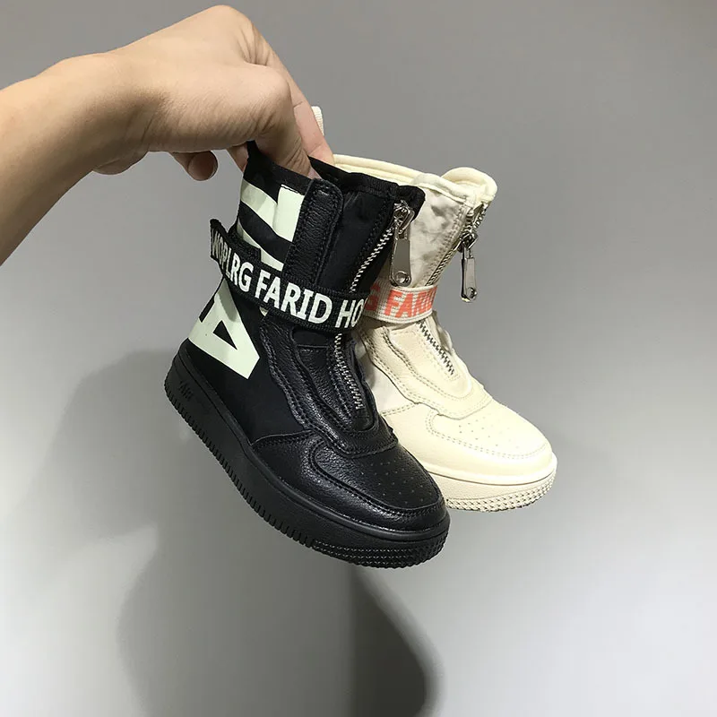 2019 новая зимняя детская обувь модная с буквенным принтом для мальчиков и девочек