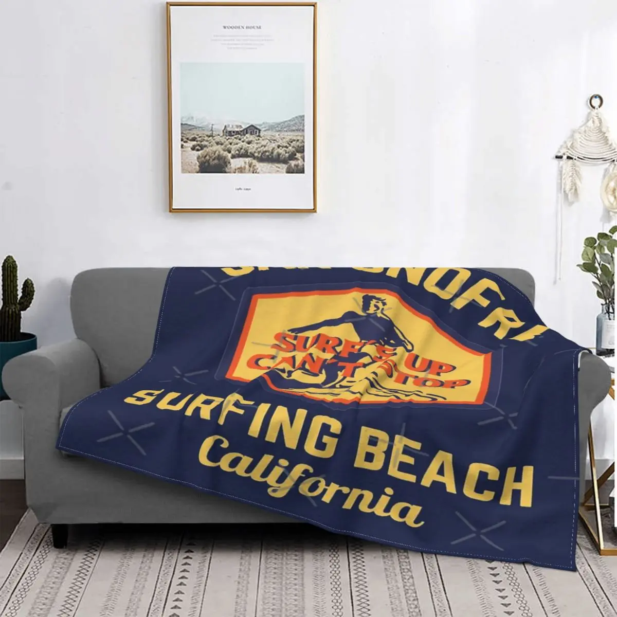 San Onofre-Manta Retro para surfear en la playa, colcha de cama a cuadros, manta doble, colcha de Picnic, 2 unidades