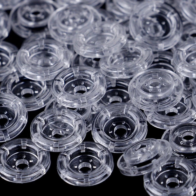 

50 Sets Clear KAM Resin Snap Buttons Plastic Snaps Fasteners Press Studs Size T5 Caps