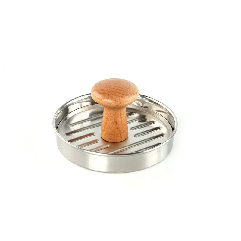 

Hamburger Press Round Shape Aluminum Alloy beech wood Hamburger Meat Beef Grill Burger Press Patty Maker Mold Kitchen Tools