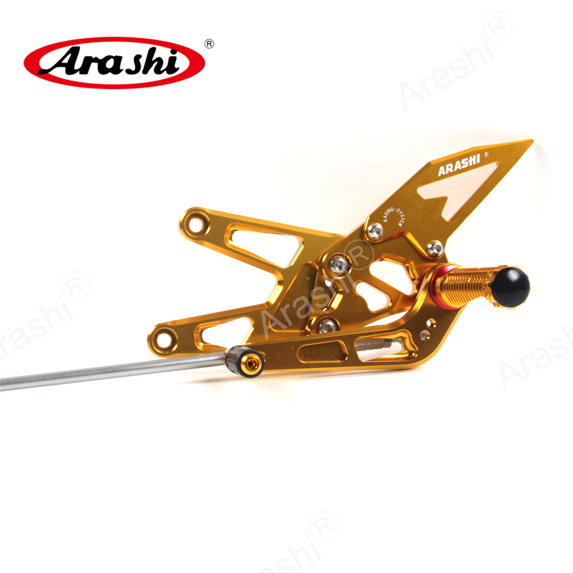 Arashi YZF-R6 CNC Adjustable Footrest For YAMAHA YZF R6 2003 2004 2005 Foot Pegs Rider Rear Sets Rearset Rest Gold | Автомобили и
