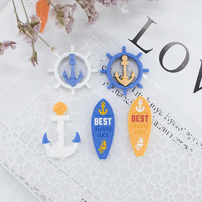 12 шт кавайная смола/руля/доски для серфинга/миниатюрный кабошон с плоской задней