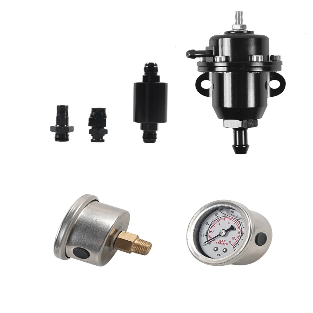 RESO- Fuel Pressure Regulator Gauge Rail Kit Fits For Honda Civic B16 B18 B20 B-Series | Автомобили и мотоциклы
