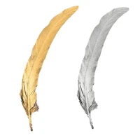 10 pcslot printing gold and silver color rooster tail cock hair feathers tail plume decoration party crafts for wedding 25 g5y5