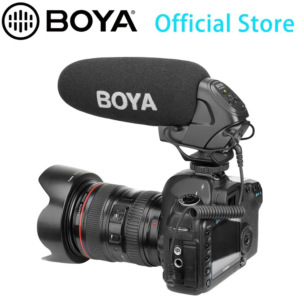 BOYA BY BM3031 на Камера дробовик микрофон переключатель: 10dB 0 20dB & 3 5 мм Вход для DSLR s