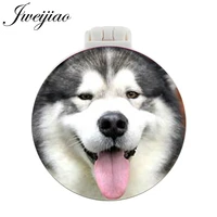 youhaken collie shepherd dog pocket mirror with massage comb a loyal partner folding compact portable makeup hand vanity mirrors