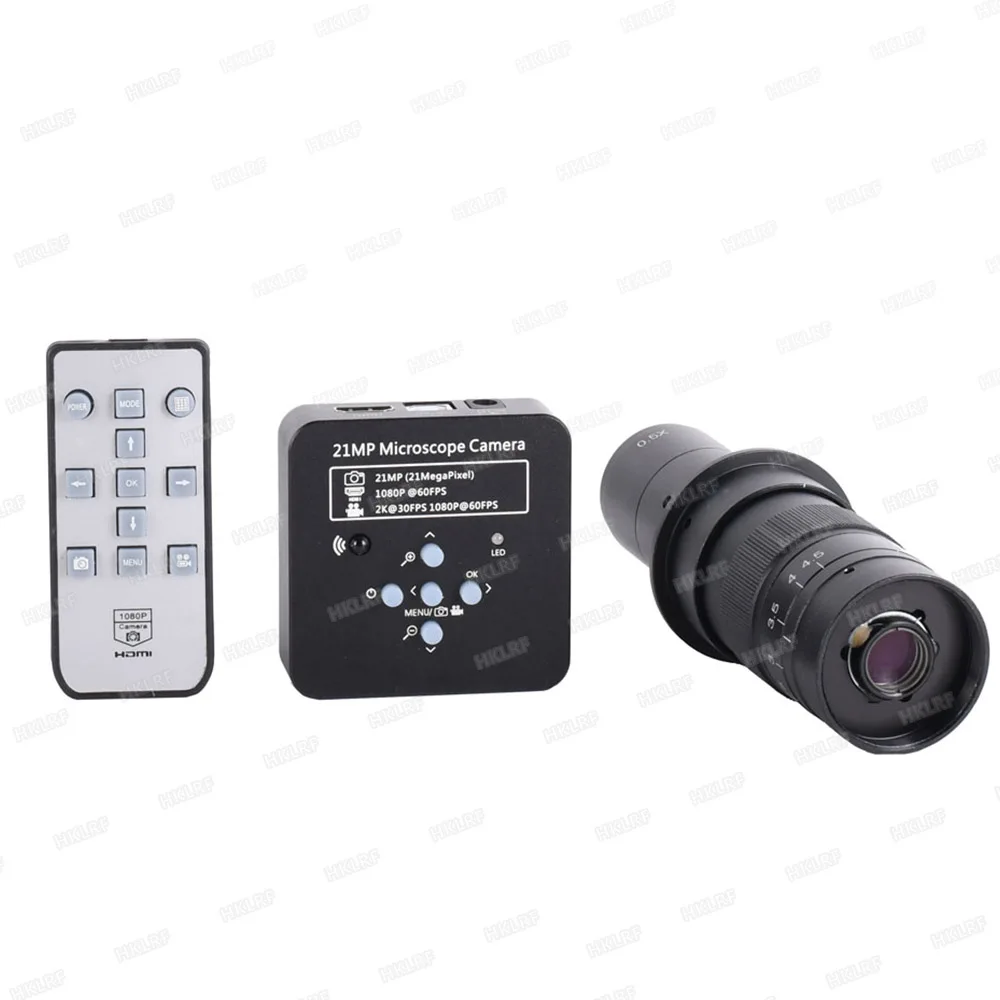 2K 21MP 1080P 60FPS HD USB промышленный цифровой видео микроскоп камера 0.5X C mount объектив + 30