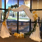 Свадебный фон с аркой, свадебный фон, декоративный реквизит, круглая вечевечерние, искусственный цветок с рамкой, железный круг
