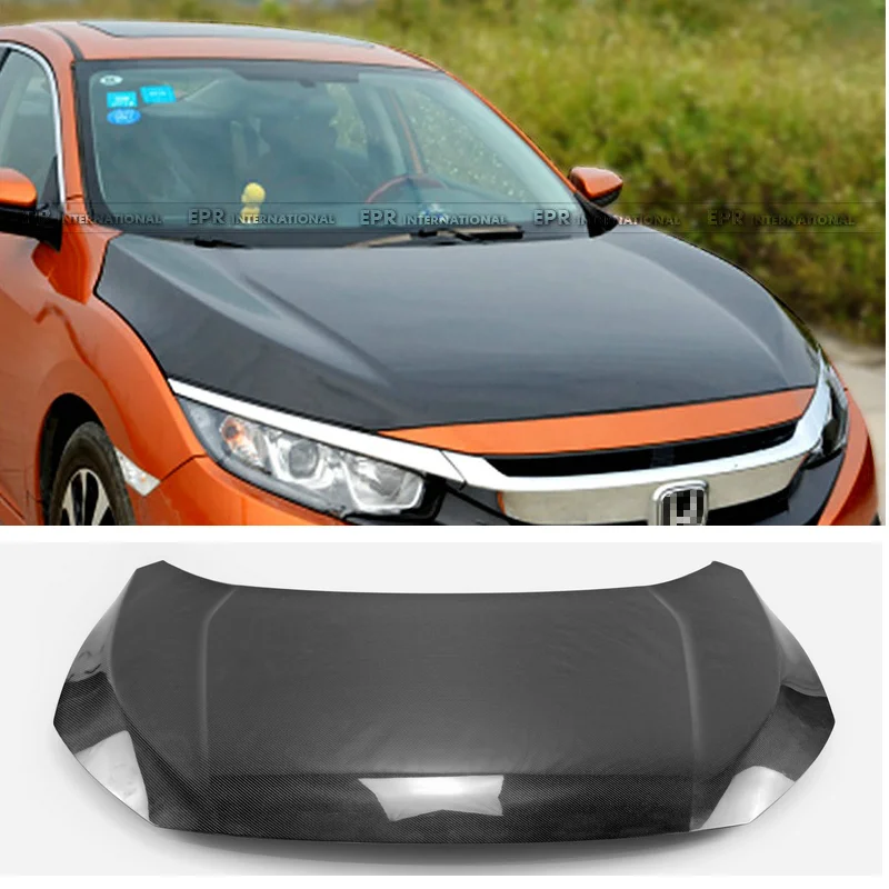 

Автомобильные аксессуары для Honda 16-18 10 поколения Civic FC OEM стиль углеродное волокно капот крышка двигателя комплект кузова