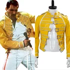 Queen Lead вокал Freddie Mercury Женская куртка Взрослый мужской наряд пальто Косплей Хэллоуин карнавальный костюм