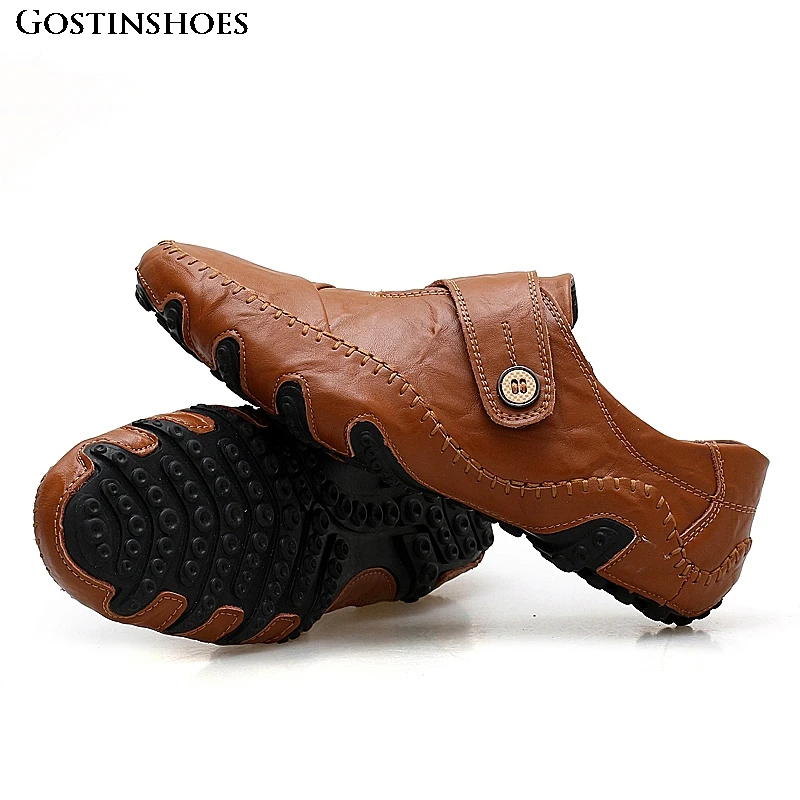 Мужская обувь ручной работы из натуральной кожи Роскошные повседневные мужские