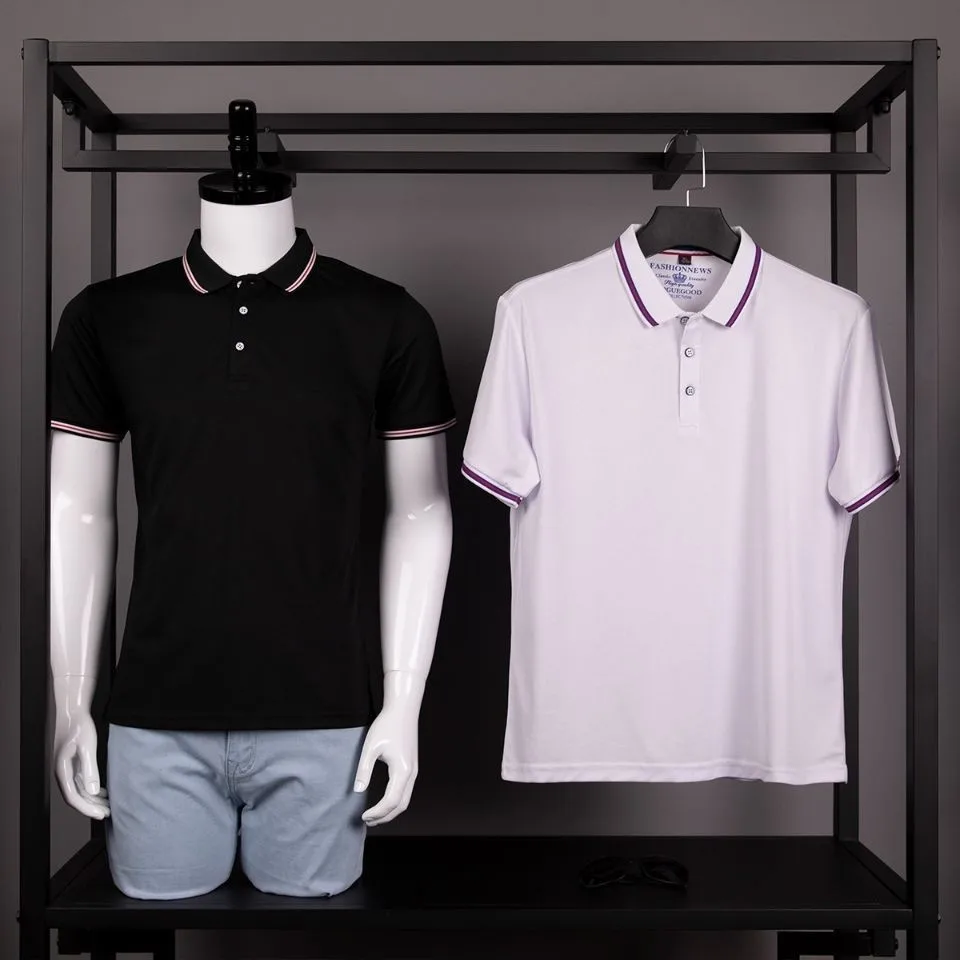 

Summer short sleeve POLO shirt lapel unlined upper garment male T-shirt uniform