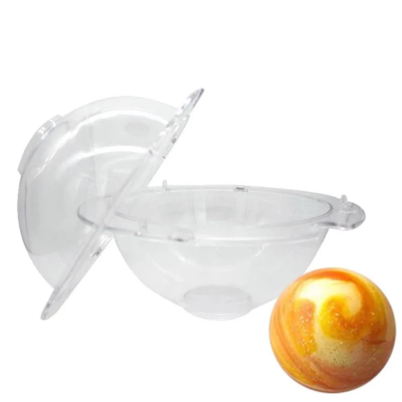 3D большой шар Поликарбонат шоколадная форма пресс формы шариков для выпечки