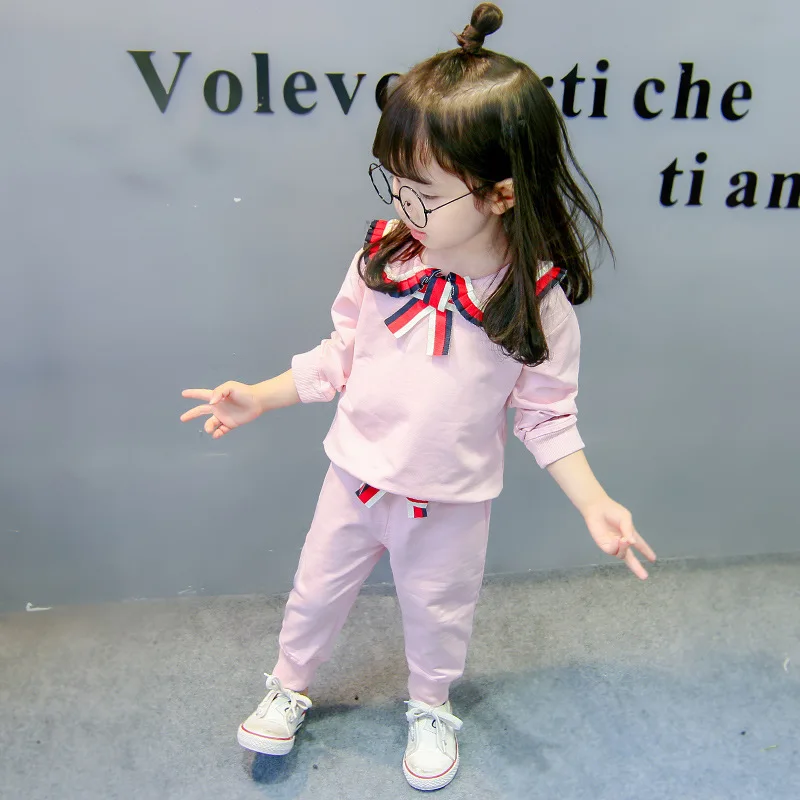 

spring autumn children clothes British 2pcs suit girls baby clothes baby girl clothes