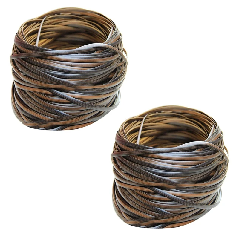 

Hot YO-2X Brown Coffee Gradient Flat Synthetic Rattan Repair Material Plastic Rattan Wicker Repair Kit Patio Furniture Repair