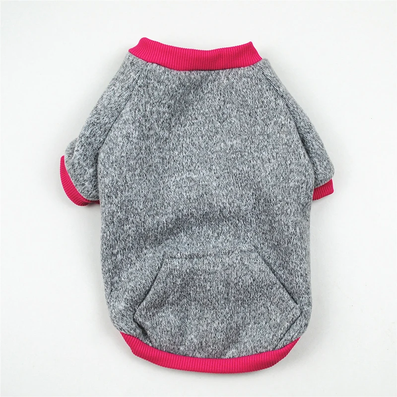 

Solid Printed Dog Hoodies Short Sleeve O Neck Shirt Autumn Winter Comfortable Cat Sweater Outfit Outdoor Dog Clothes Wholesale