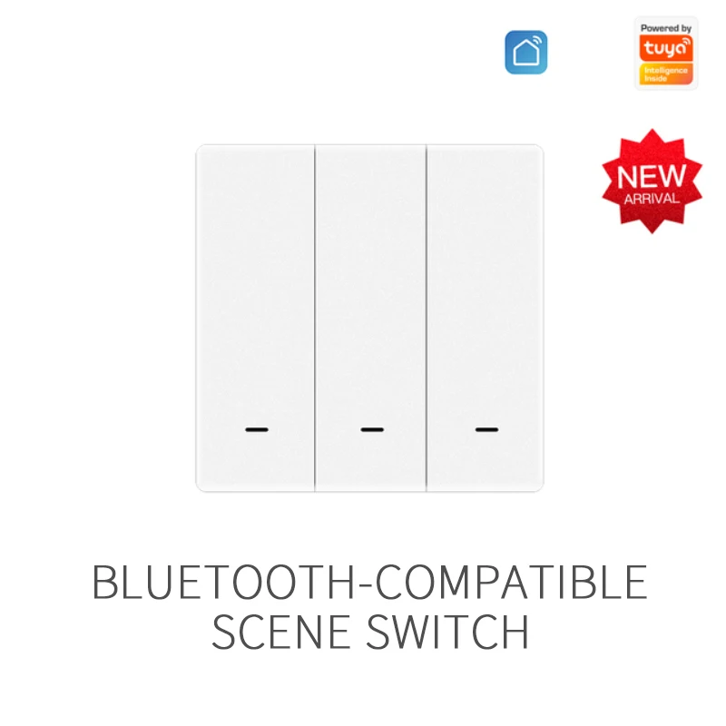 

Tuya Zigbee Scene Switch Push Button APP Remote Control 1/2/3Gang Wireless Bluetooth-compatible Mesh For Tuya Smart Devices