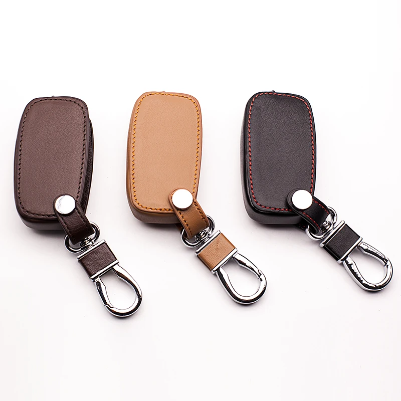 

Special offer 100% leather car key case genuine leather key chain ring cover 3 Buttons fold for FIAT Panda Stilo Punto Doblo
