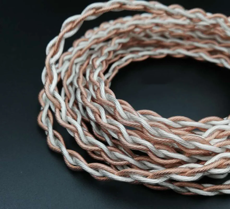 7n OCC silver-plated wire 4 share headphone upgrade line 252 core OD: 4.5-5.0