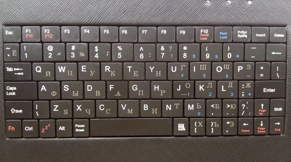Russian Keyboard Черный Универсальный складной PU кожаный чехол для игровой клавиатуры для планшета 7 8 дюймов Английский Испанский Французский иврит Арабский Русский - Цвет: Russian Keyboard