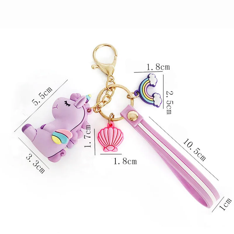 Милый силиконовый брелок в виде единорога маленькой лошади сумка для пары