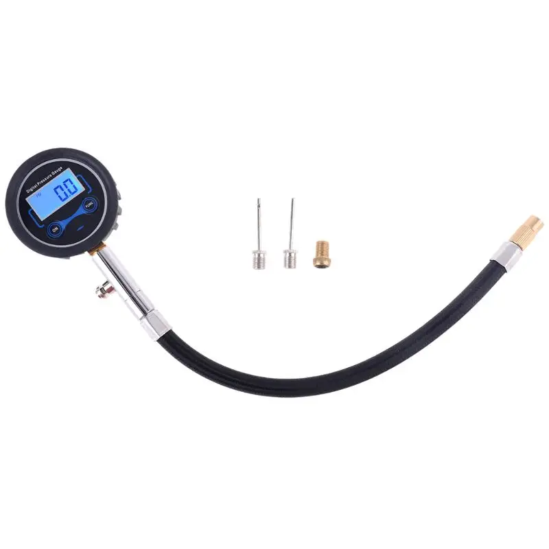 

Digital Tire Pressure Gauge 200 Psi with Adapter Kit for Car Bike Motorcycle K3KD