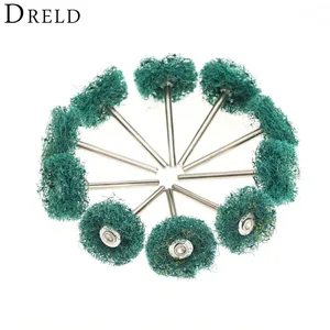 10 шт. 25 мм Dremel аксессуары Полировочный диск подушка для полировки кисть, дремель Rotary Tool 3 мм хвостовик для полирующие песочные