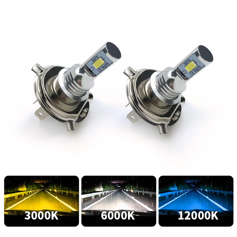 

H1 H3 H4 H7 H11 9005 9006 Super Bright Front and Rear Fog Lights 50W 1860 LED White Headlights Error-free Car Running Lights
