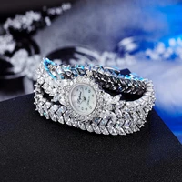 2021 diamond watches top luxury brand ladies double circle bracelet crystal womens wristwatch for elegant lady relogio feminino
